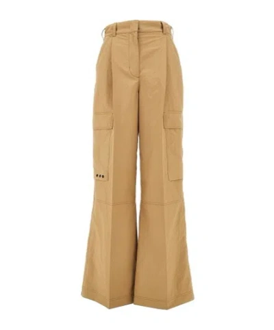 Moncler Pleat-detail Trousers In Neutral