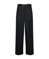 Moncler Wide-leg High Waist Palazzo Pant With Button Detailing In Black