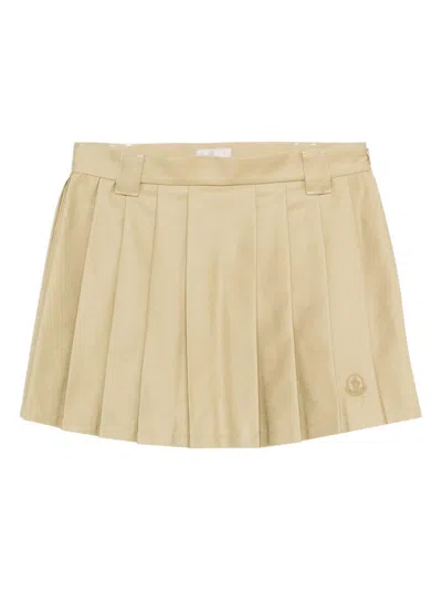 Moncler Pleated A-line Skirt With Embroidered Logo