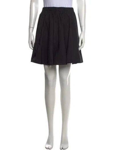 Pre-owned Moncler Pleated Accents Mini Skirt In Black