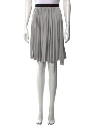 Pre-owned Moncler Pleated Accents Mini Skirt W/ Tags In Gray
