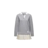 Moncler Long Sleeve Mixed Media Polo Dress