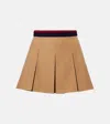 Moncler Pleated Mini Skirt In Brown