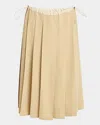 Moncler Pleated Drawstring Midi Skirt