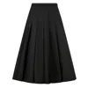 Moncler Pleated Midi Skirt In Black