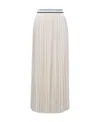 Moncler Pleated Midi Skirt In White