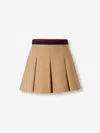 Moncler Pleated Mini Skirt In Brown
