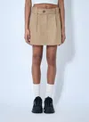 Moncler Women Pleated Mini Skirt In Beige