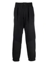Moncler Pleated Panelled Trousers In Black