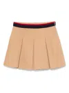 Moncler Pleated Mini Skirt In Brown