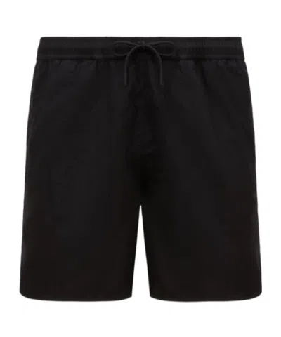 Moncler Pleated Swimming Trunks In Black