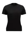 Moncler Pleated T-shirt In Black