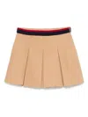 Moncler Pleated Mini Skirt In Brown