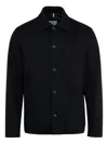 Moncler Cabalian Giubbotto Cotton-blend Overshirt In Black