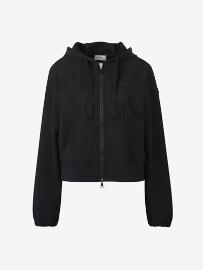 MONCLER MONCLER PLUSH HOODED CARDIGAN