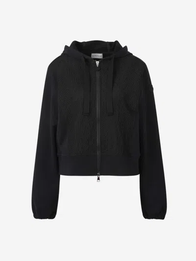 MONCLER MONCLER PLUSH HOODED CARDIGAN