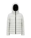 Moncler Long Sleeve Hooded Puffer Jacket In White