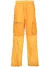 Moncler Cargo Trousers In Ripstop Nylon By 1952 In 橘色