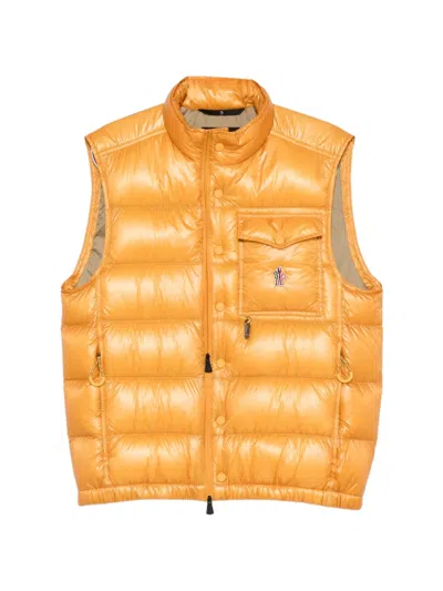 Moncler Grenoble Yellow Nylon Sleeveless Uychi Down Jacket