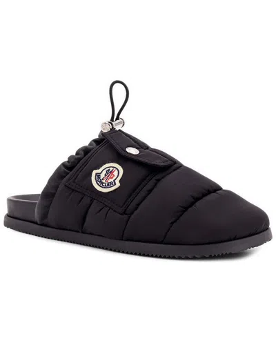 Moncler Mon Pocket Padded Black Mules In Multi