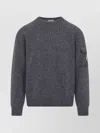 Moncler Wool Cashmere Pocket Sweater In Gray