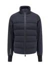 Moncler Gray Pocol Mid Layer Down Jacket In Blue