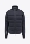 Moncler Gray Pocol Mid Layer Down Jacket In Blue