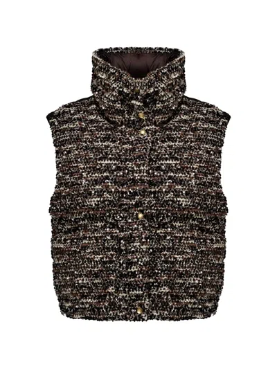 Moncler Poetique 2-in-1 Short Sequin Down Jacket In Multi