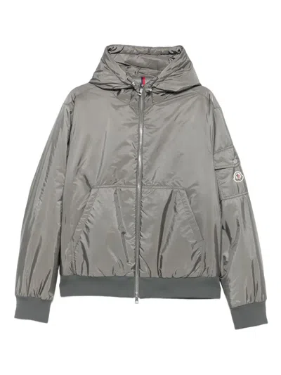 Moncler Zip-up Bomber Jacket In Gray