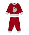 Moncler Polar Bear Pattern Printing Two-piece Set In Red