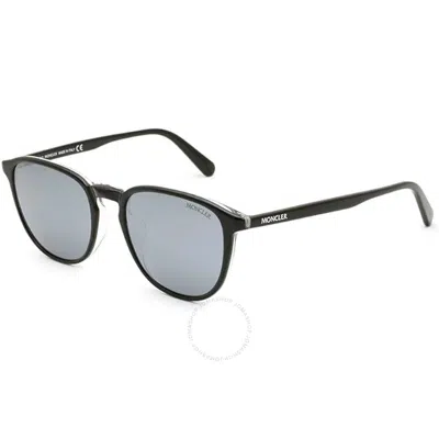 Moncler Polarized Grey Square Unisex Sunglasses Ml0190-f 03d 54 In Black