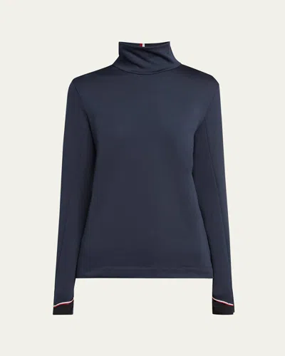 Moncler Polartec Base Layer Turtleneck In Blue
