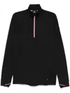 Moncler Base Layer Stretch-jersey Top In Black