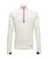 Moncler Polartec Half Zip Sweatshirt In White