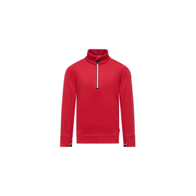 Moncler Polartec Half-zip Polo Neck, Children, Red, Size: 10y