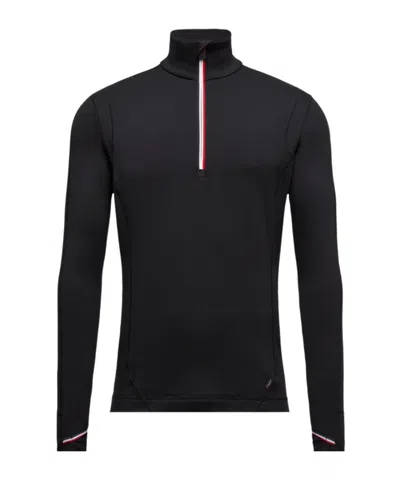 Moncler Polartec Half-zip Sweatshirt In Black