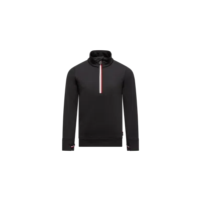 Moncler Polartec Half-zip Polo Neck, Children, Black, Size: 8y In Blue