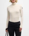Moncler Polartec Jersey Turtleneck Base Layer In Cream