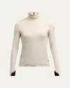 Moncler Polartec Jersey Turtleneck Base Layer In Cream