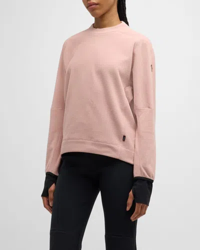 Moncler Polartec Microfleece Sweatshirt In Pink