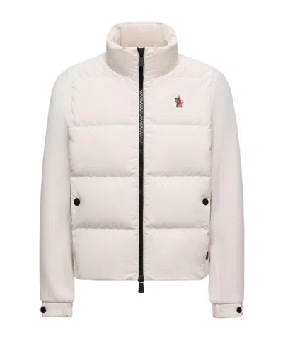 Moncler Polartec Padded Zip-up Hoodie In White