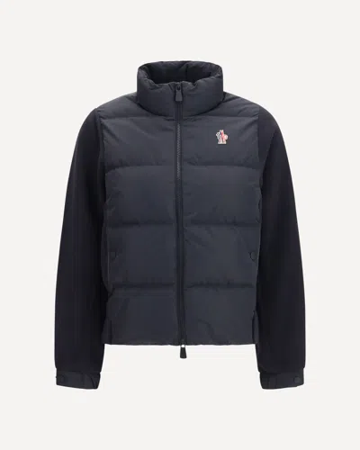 Moncler Polartec Padded Zip-up Cardigan In Blue