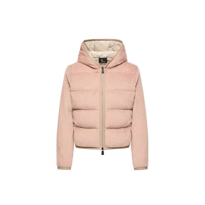 Moncler Polartec Padded Zip-up Hoodie, Women, Pink, Size: L