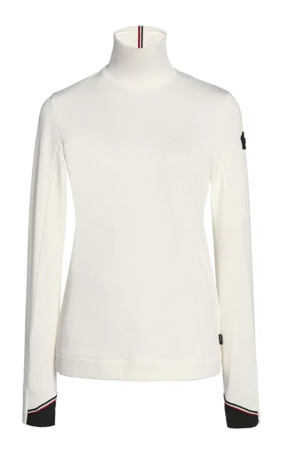 Moncler Polartec® Stretch-knit Turtleneck Base Layer In White