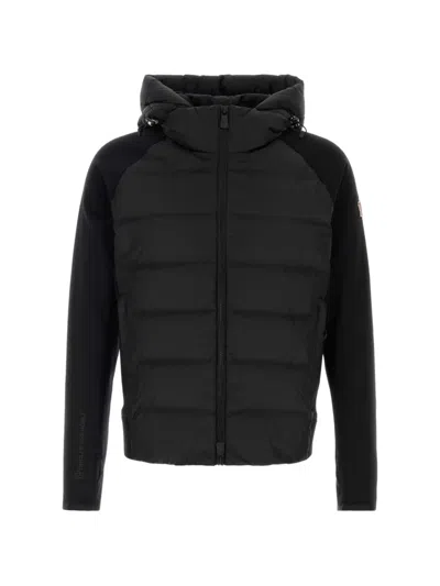Moncler Polartec® Quilted Hooded Jacket In Black