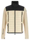 Moncler High Collar Long Sleeve Quilted Jacket In Neutral