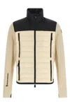 Moncler High Collar Long Sleeve Quilted Jacket In Neutral