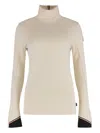 Moncler Polartec Turtleneck Ski Top In Neutral