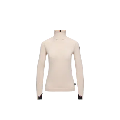 Moncler Pull À Col Roulé En Polartec, Femme, Blanc, Taille: Xxs In White