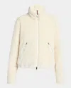 Moncler Doudoune Courte Polignac En Teddy In Natural